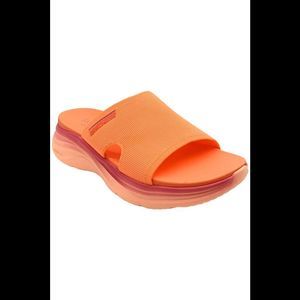 Skechers Women's Coastal Sunset Vapor Ombre Slides Orange - Medium